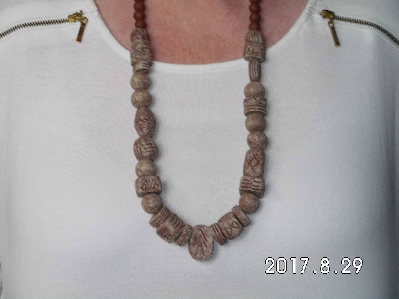 Rustic Runes - Earthtone Boho Chic Handmade Bead Necklace - UNIQUE! - Etsy