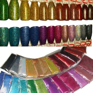24Color 0.1MM Holographic Laser Shining Nail dust Rainbow Glitter Powder for DIY Nail Art,Body,Makeup,Craft,Facepaint,Tumbler,Slime,Resin