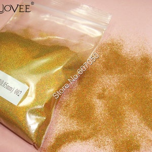 0.05MM 002 Holographic Laser Gold Shining Cosmetic Nail Glitter Dust Powder for Nail Polish Art Glitter Craft decoration