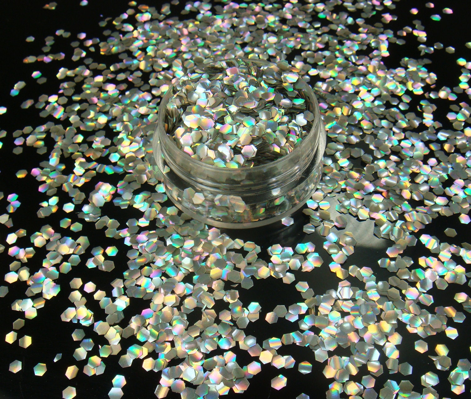 NEW 2MM Fish Scale Iridescent Colors Shifting Glitter Hexagon Etsy