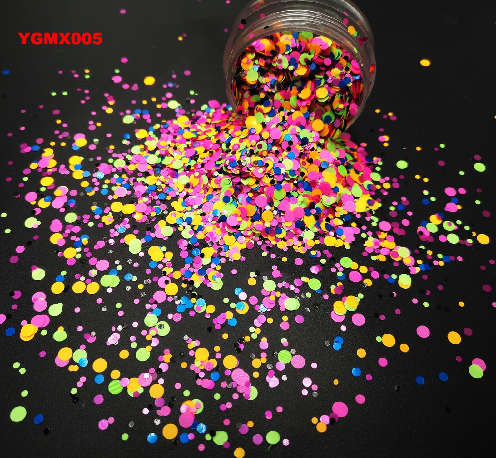 12styles Mix NEON Colors Solvent Resistant Glitter Shapes for Etsy