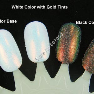 0.05 MM Iriserend Wit met Goudtinten Glanzende Cosmetische Glitter nagelstof Poeder voor pigmentnagels Ambachten DIY Decoraties