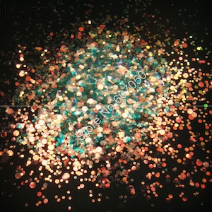 Mix maat witte glitter ronde stippen lovertjesvorm met gouden lichte tint voor nagel glitter kunst ambachtelijke decoratie:
