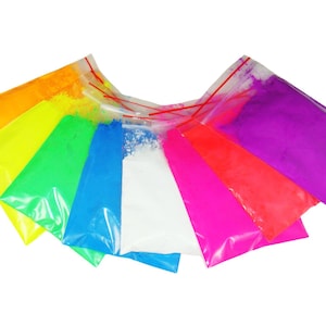 Poudre de pigment phosphorescent fluorescent 8 couleurs néon pour vernis à ongles, peinture, impression, cosmétiques, fabrication de savon, fabrication de bougies, pâte polymère