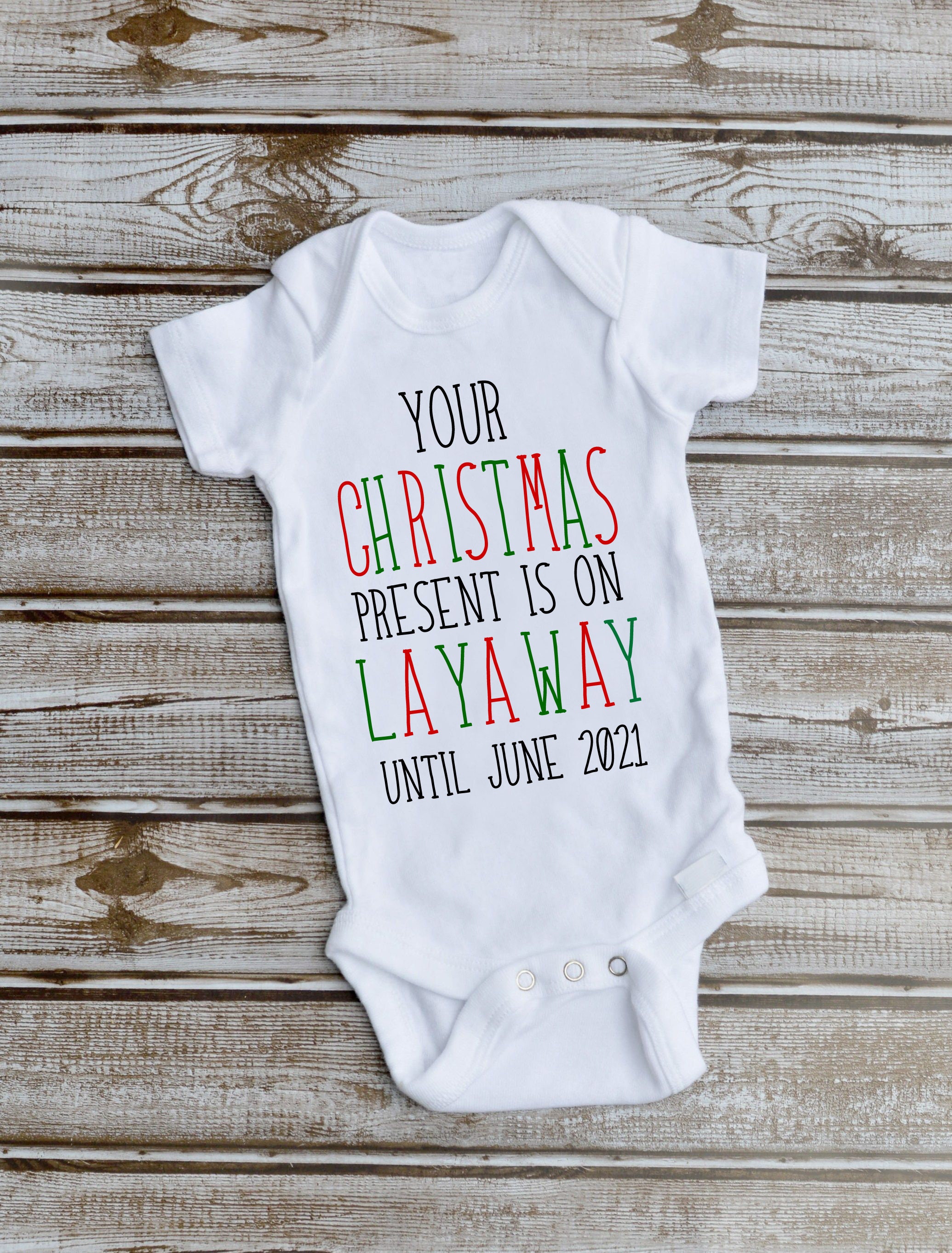 Christmas Pregnancy Announcement Onesie LAYAWAY Present Etsy