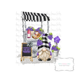 Traubenzwerg Marktwein, Clipart, Digital Design, Sofort Download, druckbare Kunst, Sublimation, PNG