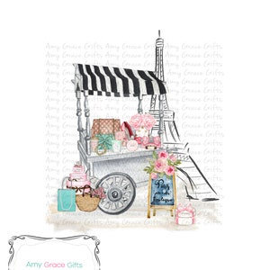 Fashion Market Boutique Paris, digitales Design, Sublimation, PNG, Sofort Download, druckbare Kunst