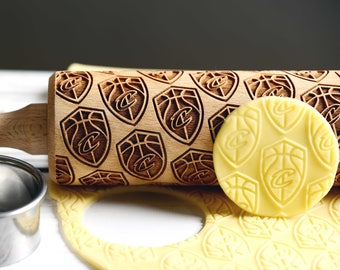 Cleveland Cavaliers, Basketball - Embossing rolling pin, Cookies decorating roller, Laser engraved rolling pin