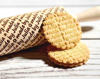 Rouleau à pâtisserie personnalisé, rouleau à pâtisserie gravé au laser avec nom, cadeau de mariage personnalisé, nom personnalisé