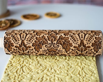 Oriental Damask Embossing Rolling Pin – Cookies Decorating Roller