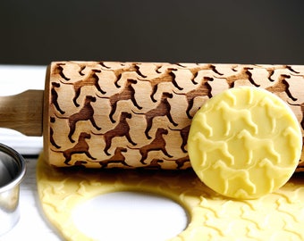 Great Dane Embossing Rolling Pin – Laser Engraved Cookie Decor