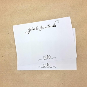A6 Flat Notecards, Personalised Pack Thank You Cards, Couples Personalised Stationery, A7 Notecards, Notelet Cards, Mini Notecard Set