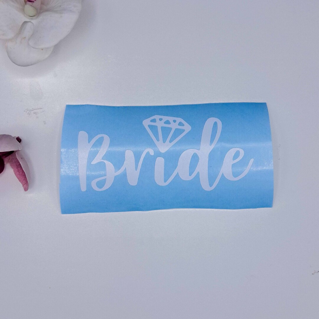 Bride Decal, Bridal Cup Sticker, DIY Wedding Decor, Gift for Bride on ...