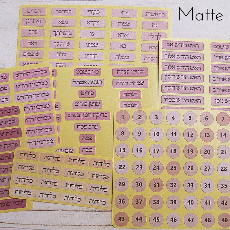 Jewish Calendar Planner Stickers Parsha Planner Stickers Etsy