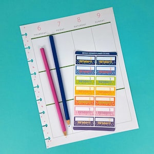 Stickers agenda, Stickers calendrier d'anniversaire, Stickers rappel d'anniversaire