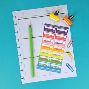 Birthday Planner Stickers, Birthday Calendar Stickers, Birthday Reminder Stickers