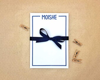 Personalised Desk Notepad, Gift Wrapped Gift, Custom Notepad With Name, Simple Stationery, Memo Pad Cute, Letter Writing Paper, A5 or A6