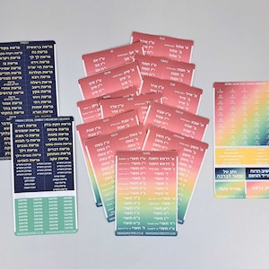 Full Year Jewish Date Calendar Planner Stickers, Chagim, Yom Tov, Rosh Chodesh, Hebrew and English Stickers