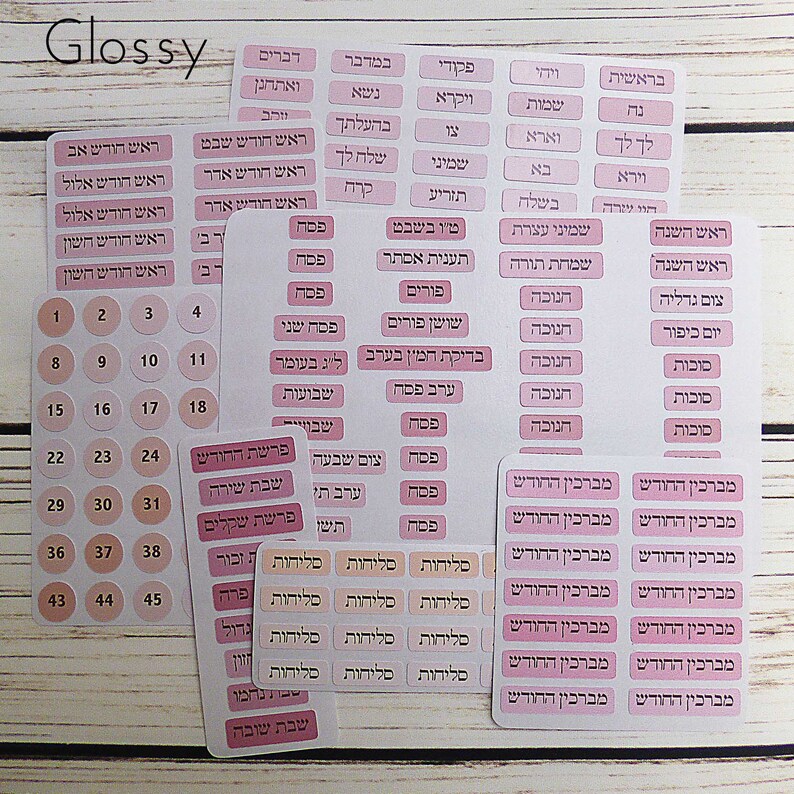 Jewish Calendar Planner Stickers Parsha Planner Stickers Etsy