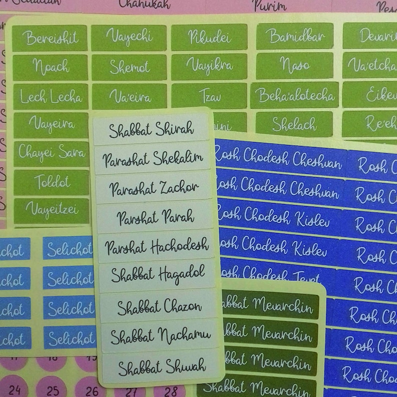 Jewish Calendar Parsha Chagim Yom Tov Rosh Chodesh Etsy
