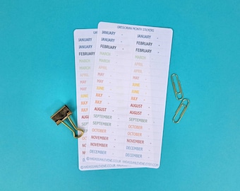 Month Stickers for Planner, Fill In Stickers, Calendar Date Stickers for Undated Planners, Functional Planner Stickers