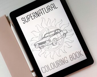 Supernatural Colouring Book | Etsy