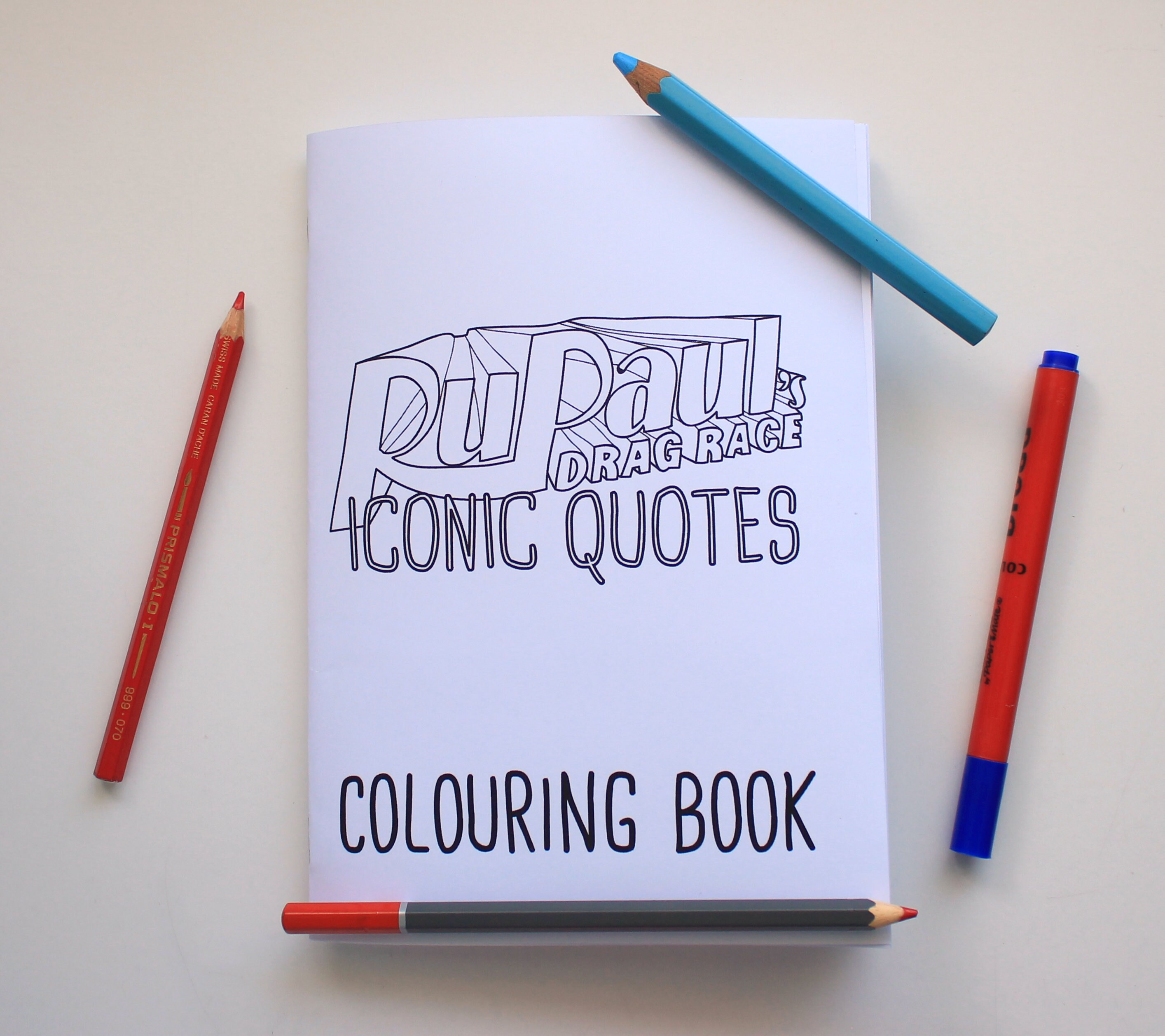 RuPaul's Drag Race Iconic Quotes colouring book