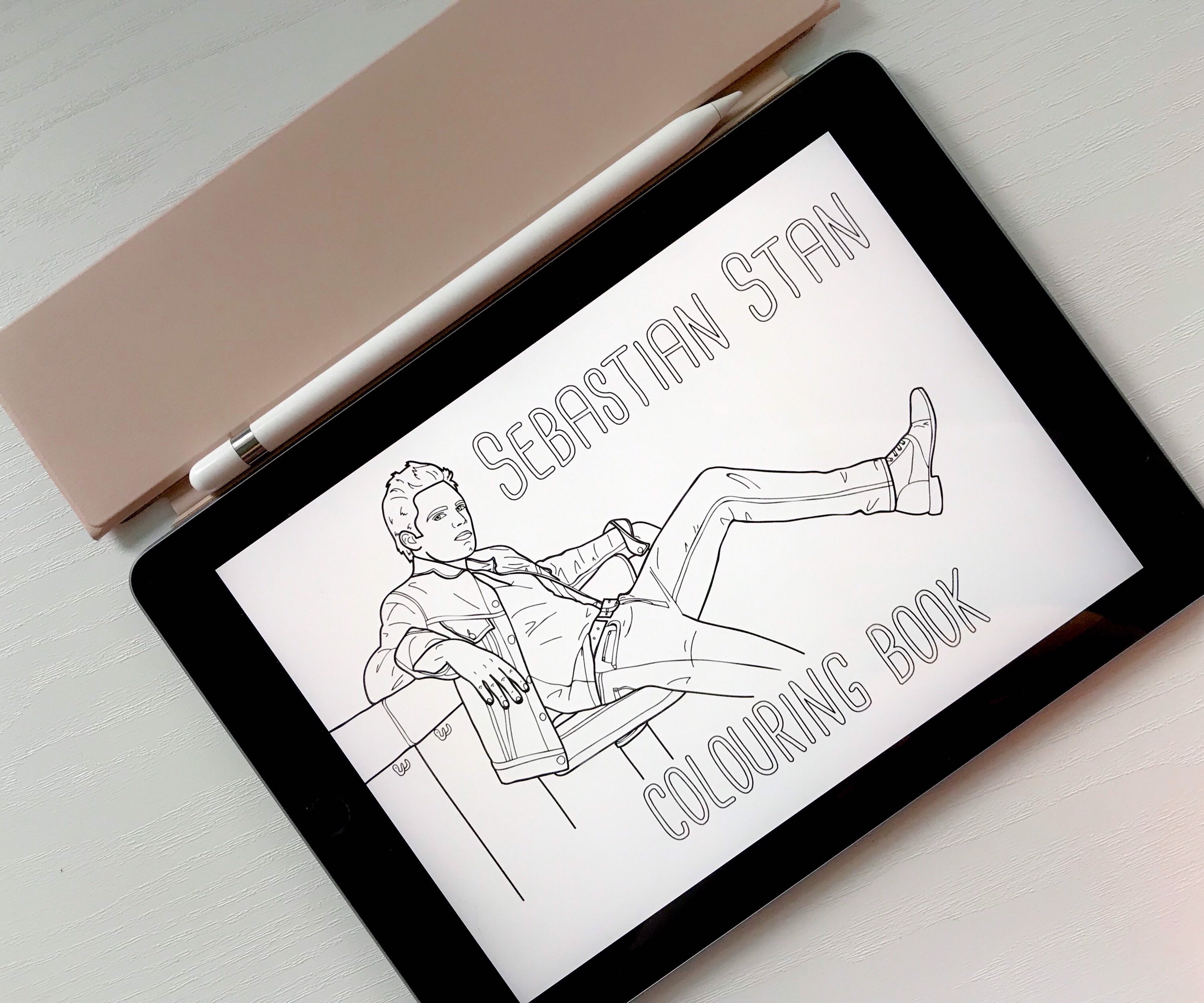 Sebastian Stan Colouring Book DIGITAL COPY Etsy