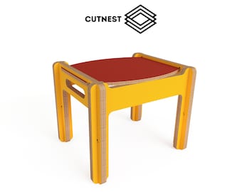 Kid's stool wooden furniture cnc cut file