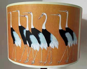 Crane Lampshade, light shade, Japanese, Birds,Fatta da Mamma