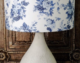 Place Setting & Tableware - Blue & White Floral Paper Lamp Shades