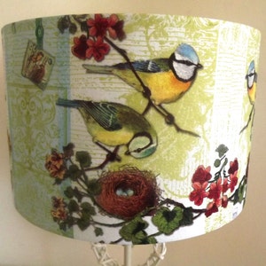 Birds Nest decoupage shabby chic blue bird nests, script french,by Fatta da Mamma