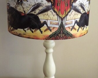 Shabby chic Free Gift Horses,Acrobat,Vintage Circus Lampshade,No3,Victorian 