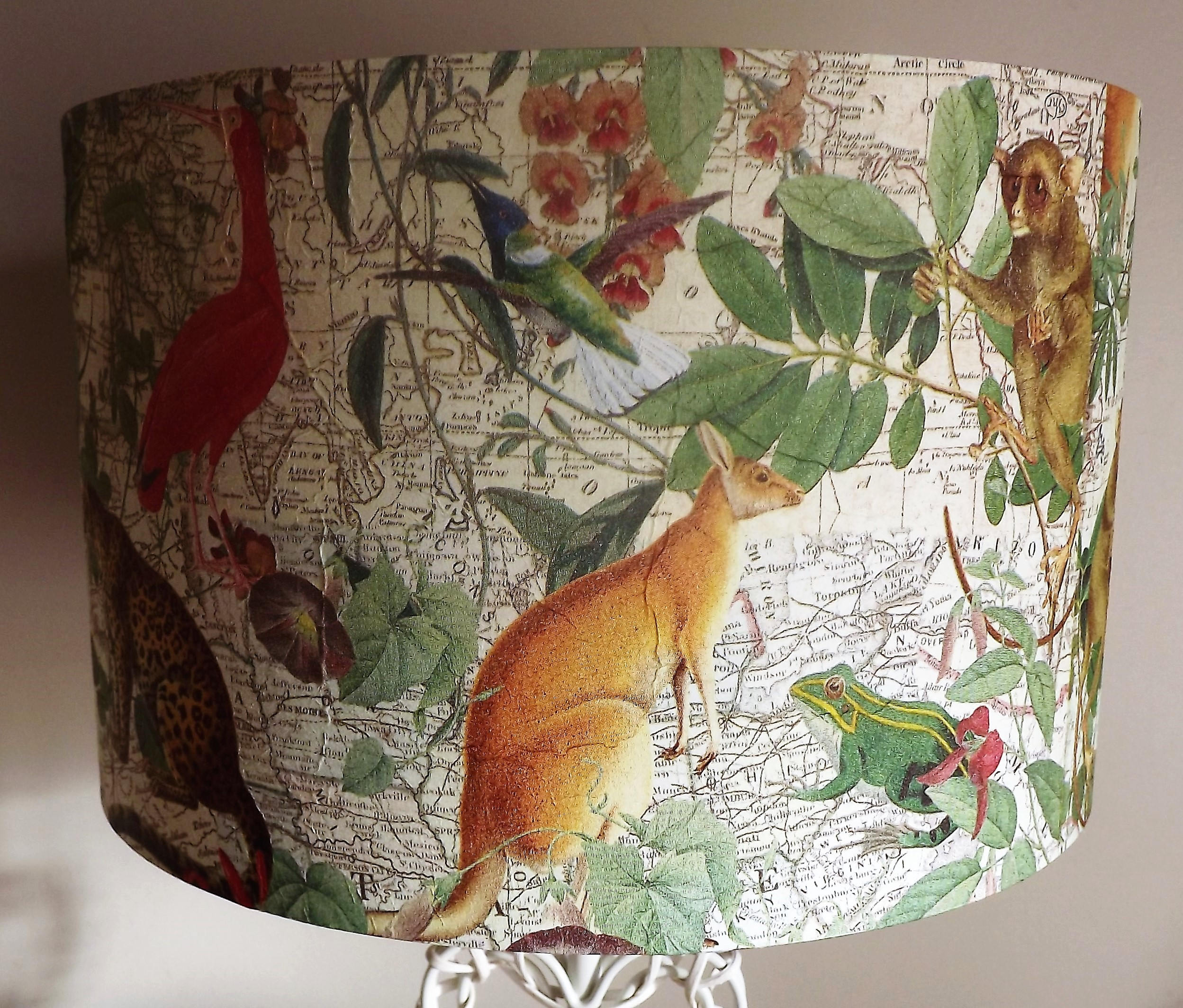 Exotic Animals Lampshade Shabby Chic Lamp Shade Vintage | Etsy UK