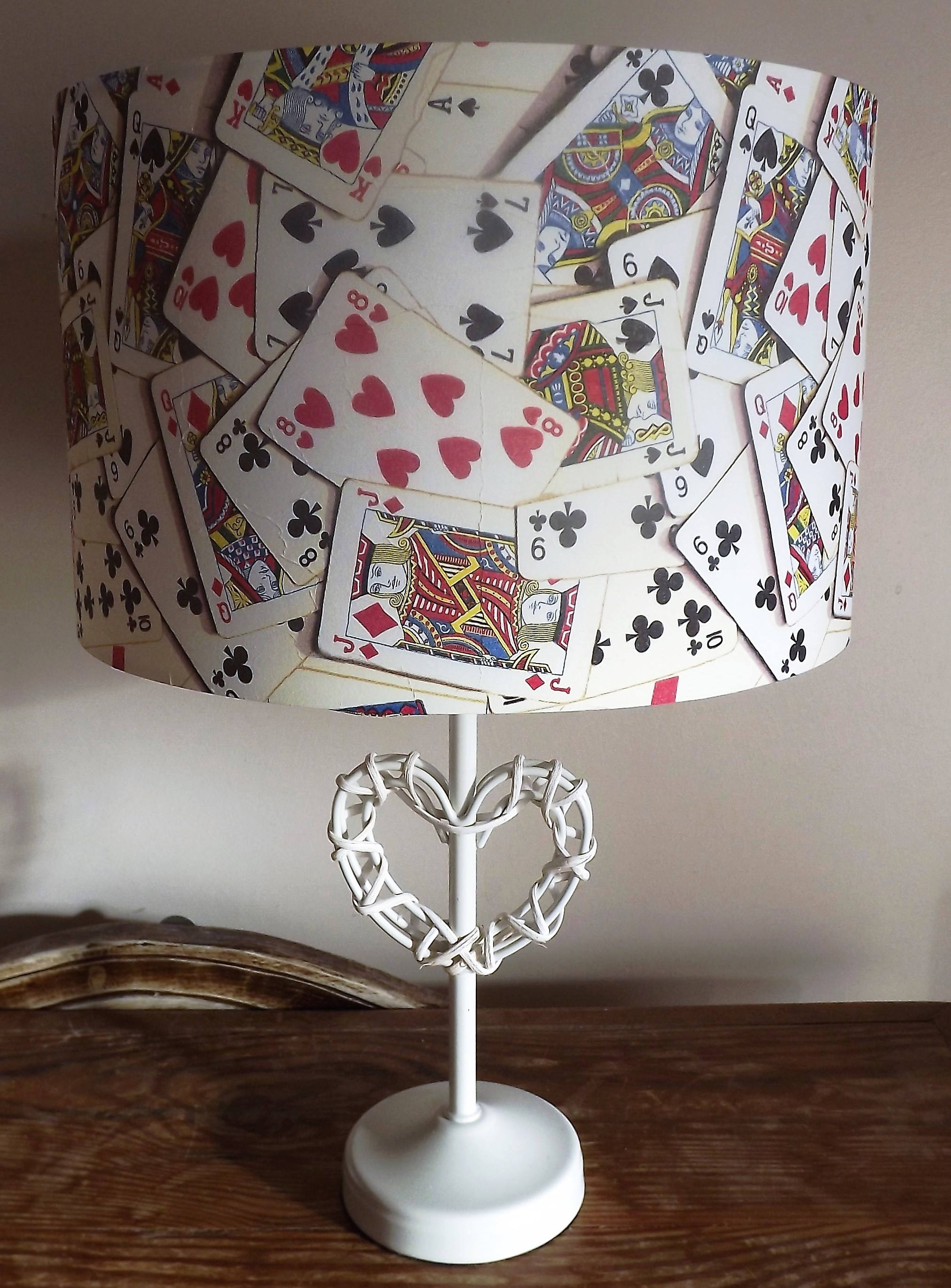Playing Cards Lampshade Shabby Chic Lamp Shade Vintage Etsy UK