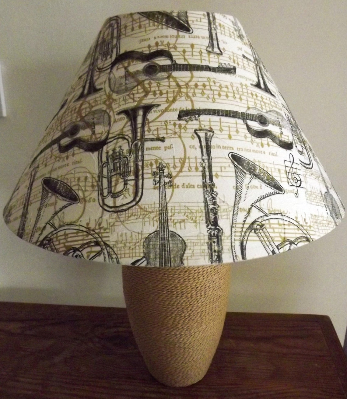 Lampshade Musical Instrument and Score Decoupage Lightshade - Etsy UK