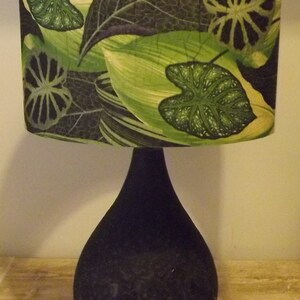 Dark Green Palm Leaf Lampshade, shabby chic,lime green tropical, Fatta da Mamma FREE GIFT image 3