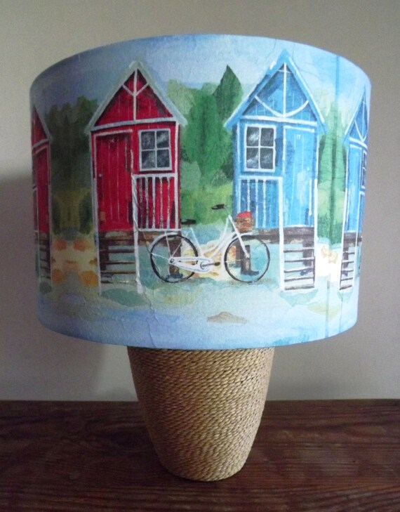 Teal coloured outlet lamp shades
