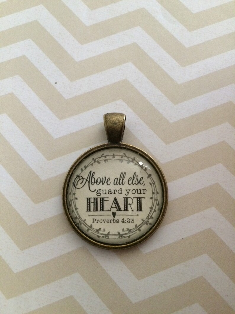 Guard Your Heart Pendant Etsy