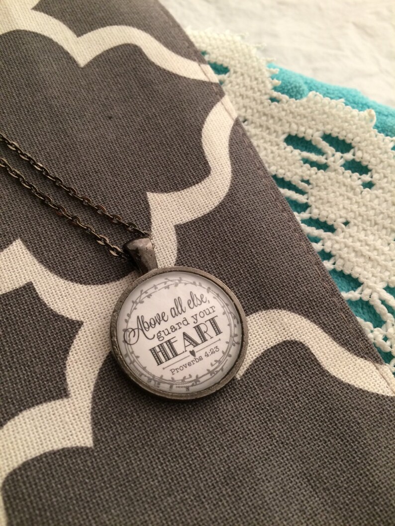 Guard Your Heart Pendant Etsy