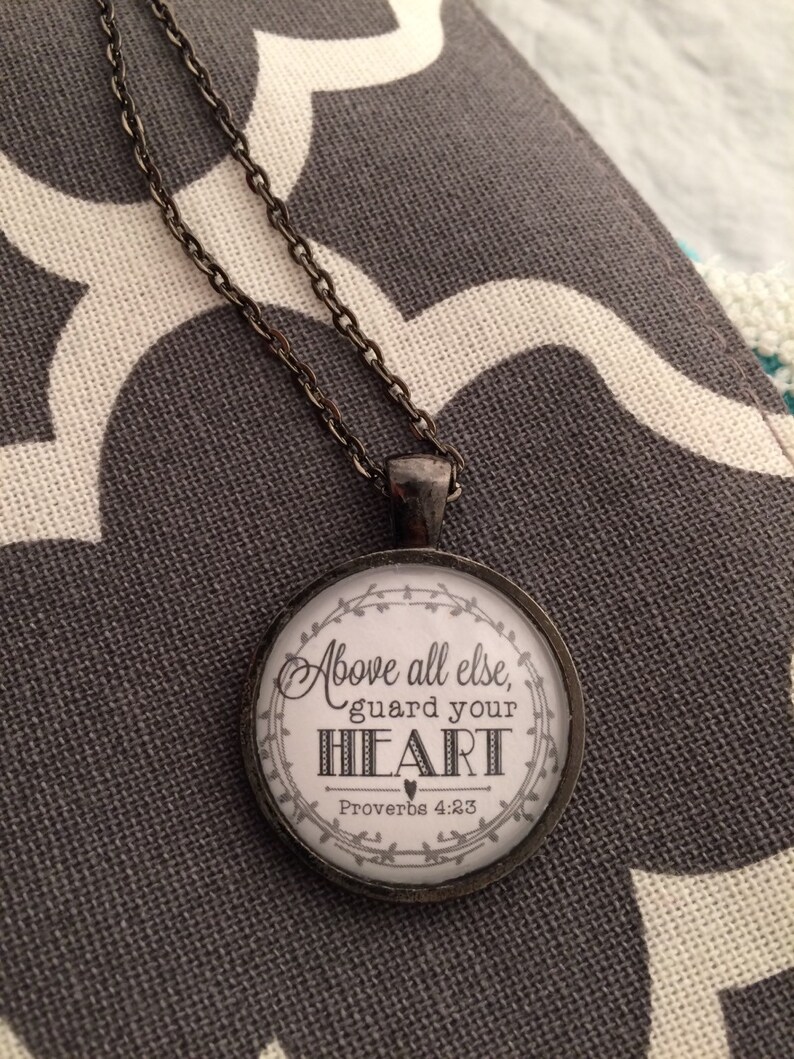 Guard Your Heart Pendant Etsy