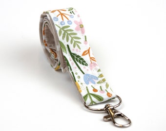 Schlüsselband Blumen, natur, romantisch, Handyband, Ausweisband