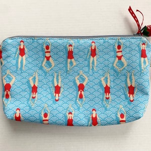 Bolsa cosmética, piscina, férias, férias, carteira com zíper, estojo