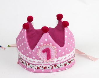 Couronne d'anniversaire, sensation rose