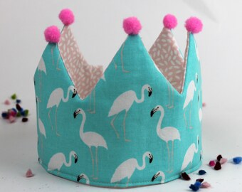 Birthday crown, turquoise, with number