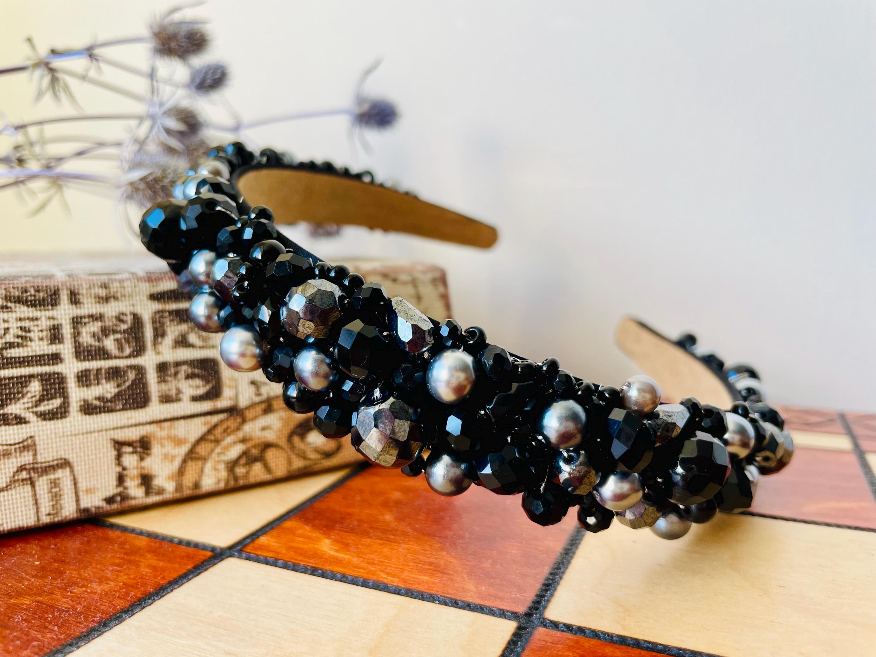 Bracelet Cuir Noir Homme et Femme Acier 316L Perles d'Onyx