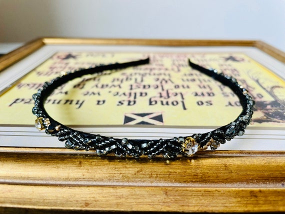 Black Diamonds Precious Gold Beaded Swarovski Narrow  display picture 3
