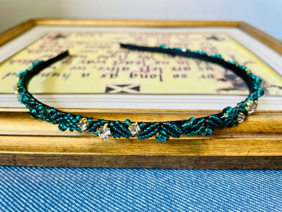 Fascia Per Capelli Con Strass Verdi Scintillanti: Cerchietto Elegante Per Donne In Metallo Ipoallergenico E Cristalli Anti-graffio - Accessorio Da Sera O Festa