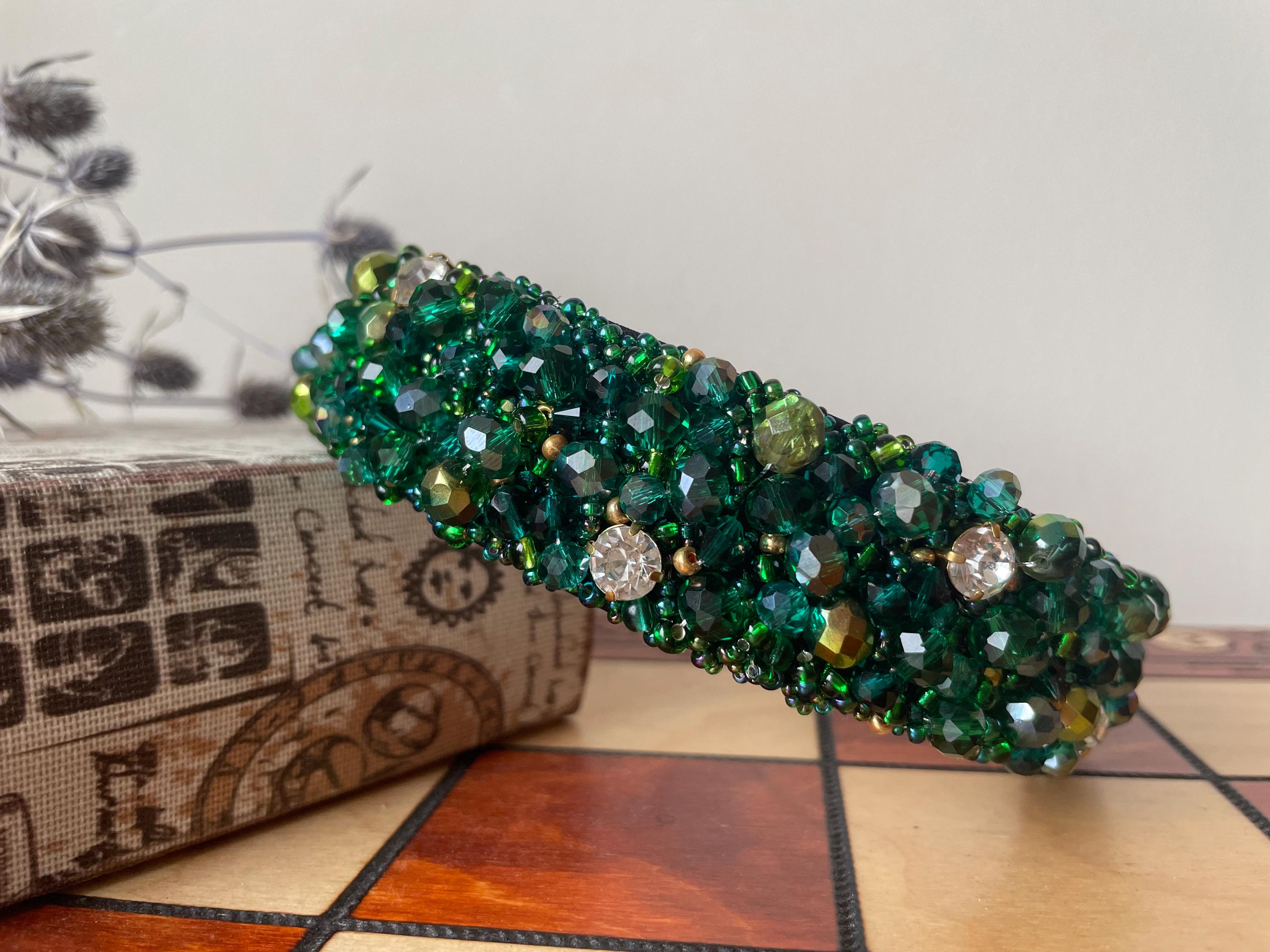 Limited Edition:luxe Emerald Green Swarovski Czech Crystal S  display picture 3