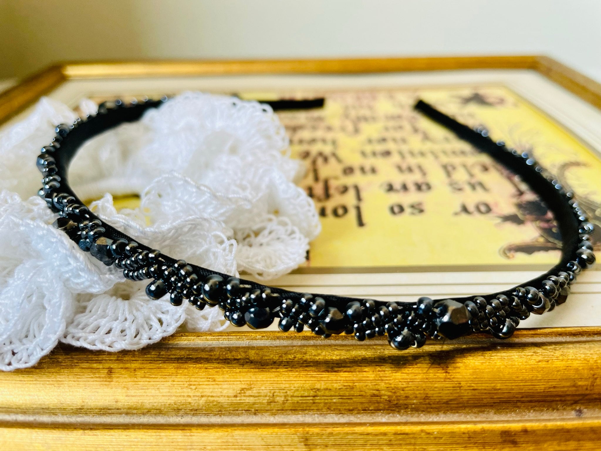 Bracelet Cuir Noir Homme Double rang Perles d'Onyx et Acier 316L